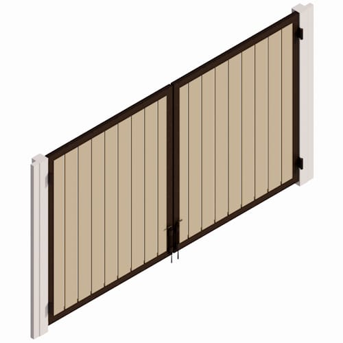 Vehicular Swing Gate - 6in Slat - Vertical - Small Gate Frame - GF-S