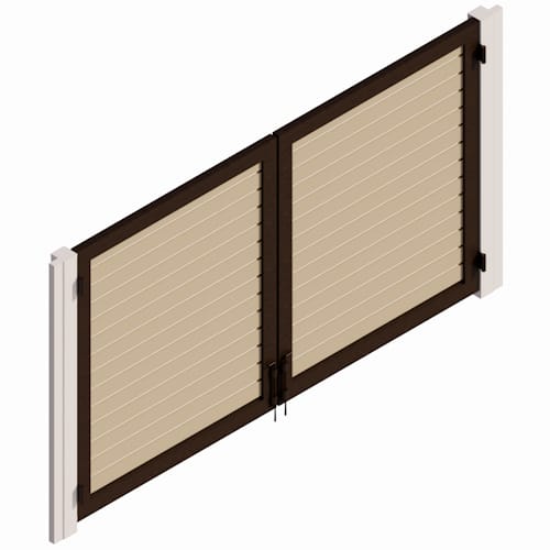 preview of Vehicular Swing Gate - 4in Slat - Horizontal - Large Gate Frame - GF-L