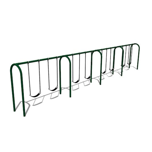 Swing Sets: 8 feet high Elite Arch Post Swing - 4 Bays (PSW008WS)