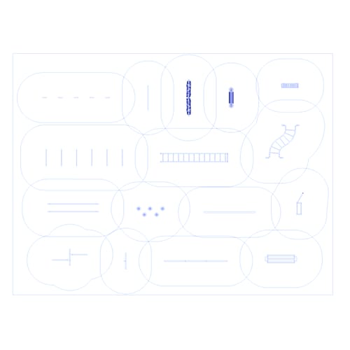 Fitness Equipment: 16 Piece Premier Kids Gym Course (PGC019)