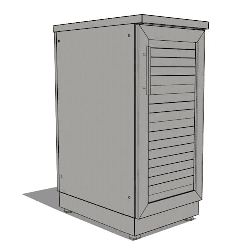 SKU 65625: Outdoor Kitchen Stainless Steel Louvered Doors 16 in. Sink Cabinet