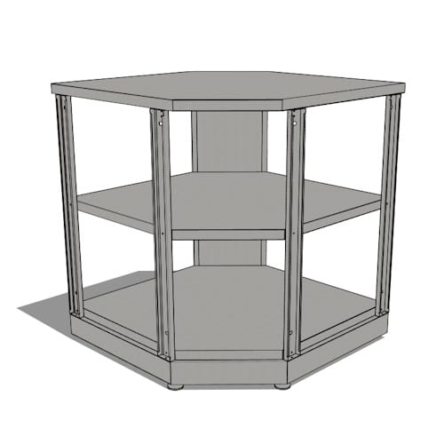 SKU 65006: Outdoor Kitchen Stainless Steel 90 Degree Corner Cabinet
