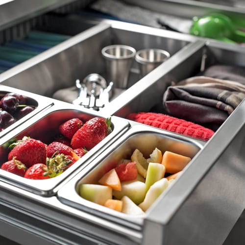 SKU 71069: Outdoor Kitchen Stainless-Steel 5 Piece Cabinet Set with 3-Drawer, Bar, Grill Cabinet, Platinum Grill and Countertop- 33 inch, NG, 64 inch SS Countertop preview 9