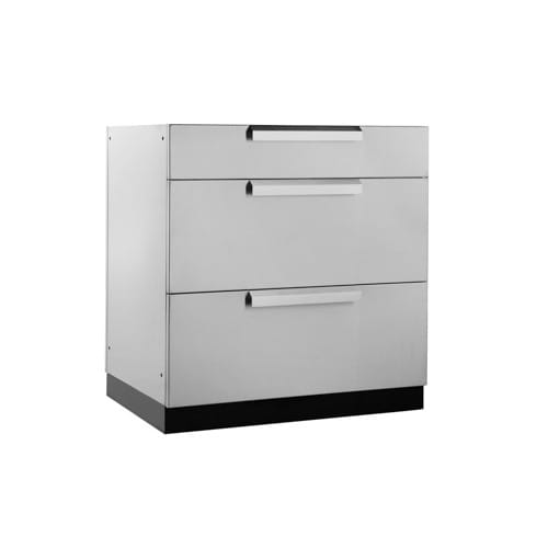 SKU 70003: Outdoor Kitchen Stainless Steel 3-Drawer Cabinet