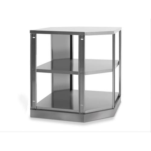 SKU 65606: Outdoor Kitchen Stainless Steel Louvered Doors 90 Degree Corner Cabinet