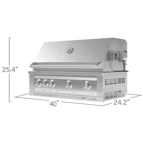 SKU 66901: Outdoor Kitchen Stainless Steel Platinum Grill- 40 inch, Natural Gas preview 4