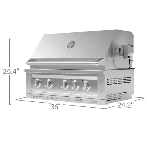 SKU 66903: Outdoor Kitchen Stainless Steel Platinum Grill-36 inch, Natural Gas preview 4