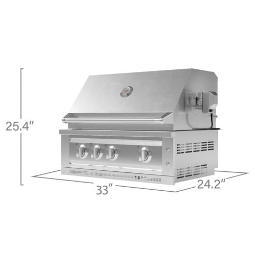 SKU 66900: Outdoor Kitchen Stainless Steel Platinum Grill- 33 inch, Natural Gas preview 4