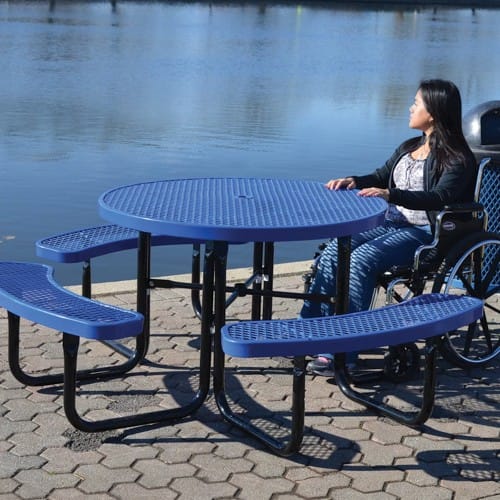 SuperSaver™ Commercial Round Wheelchair Accessible Picnic Table