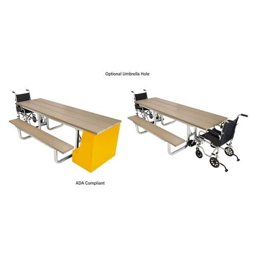 Sienna 8' Double ADA Picnic Table, Rectangular preview 4