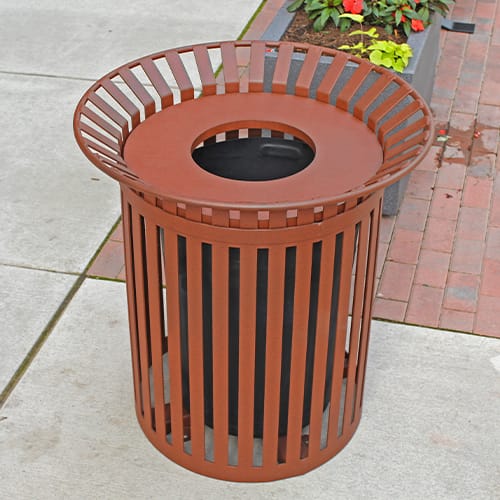 32 Gallon Round Trash Receptacle - Ribbon Collection preview 4