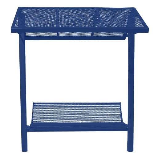 Shaded Bench, 6' Contour Seat, Direct Bury Mount