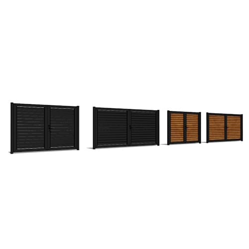 Aluminum 40 HD Pedestrian Gate Double Swing