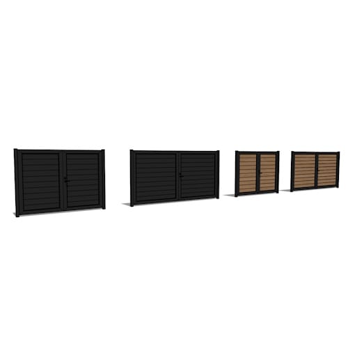 Aluminum 60 HD Pedestrian Gate Double Swing