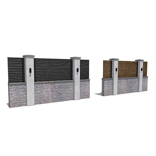 Aluminum 20 Wall Topper 2-way post