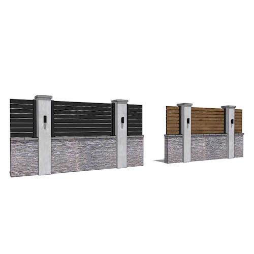 Aluminum 40 Wall Topper 2-way post