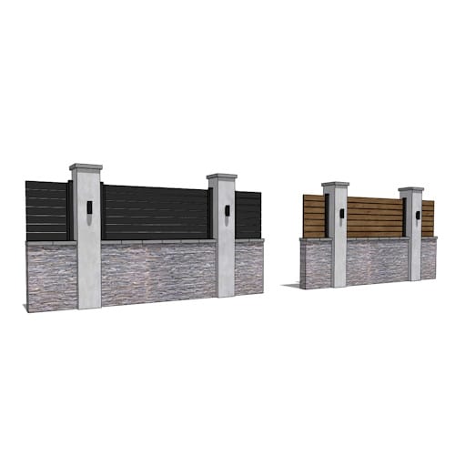 Aluminum 40 Wall Topper Square post