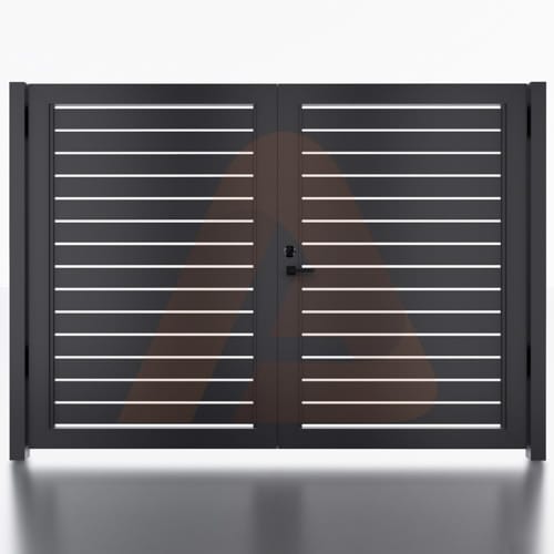 Aluminum 40 HD Pedestrian Gate Double Swing preview 3