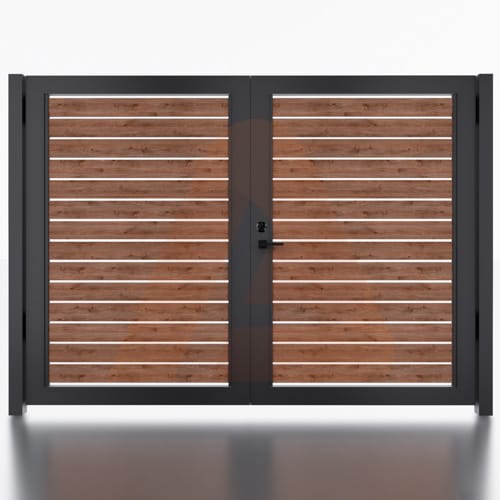 Aluminum 40 HD Pedestrian Gate Double Swing preview 4