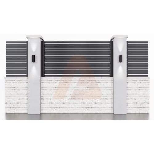 Aluminum 20 Wall Topper 2-way post