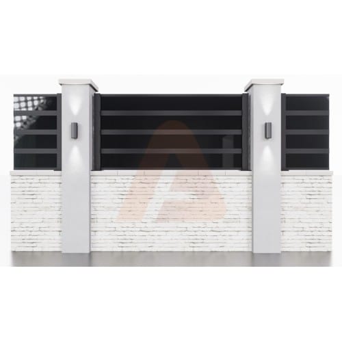 Aluminum Plexi Wall Topper 2-way post
