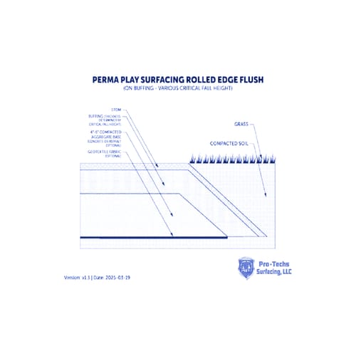 Perma Play Surfacing Rolled Edge Flush