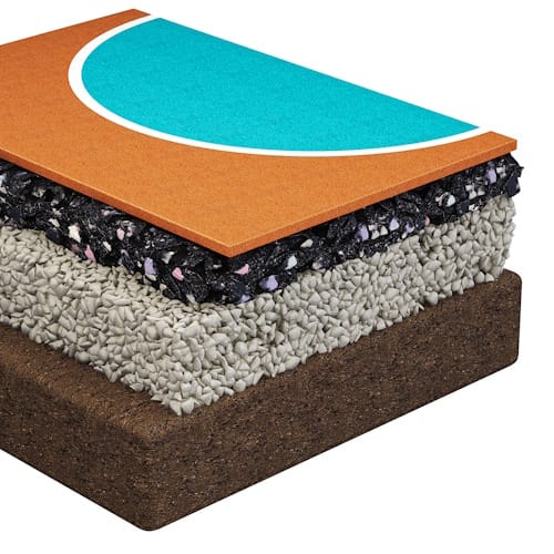 TERRAflex EVA - Recycled Poured-in-Place Rubber - Standard Edge Detail