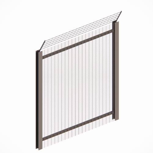 SecureMesh™ Alpha Welded Wire Security Fence: Barbed Wire
