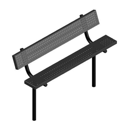 6' Punched Steel Bench