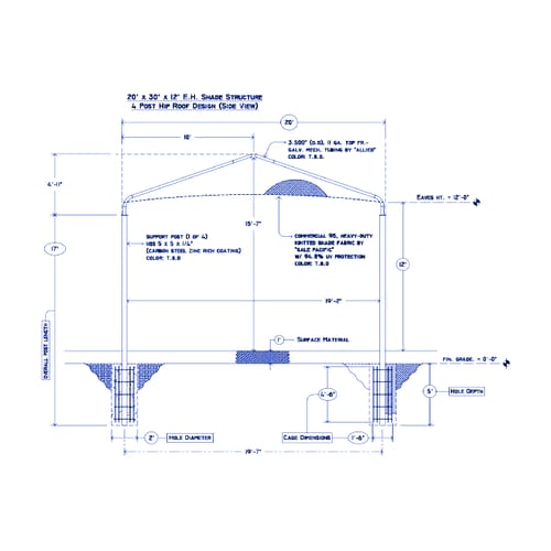 Hip Roof Shade 20'x30'