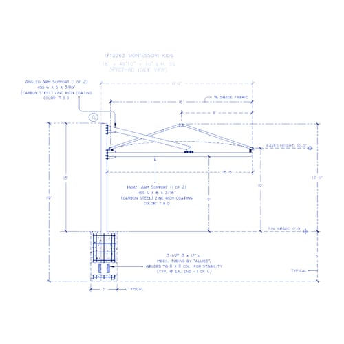 Cantilever Hip Roof Shade 16'x25'