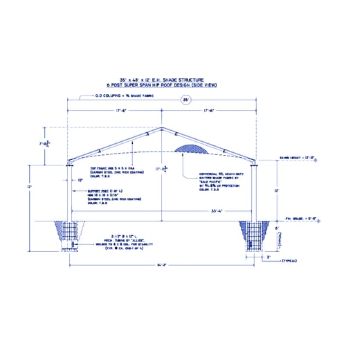 Hip Roof Shade 35'x48'