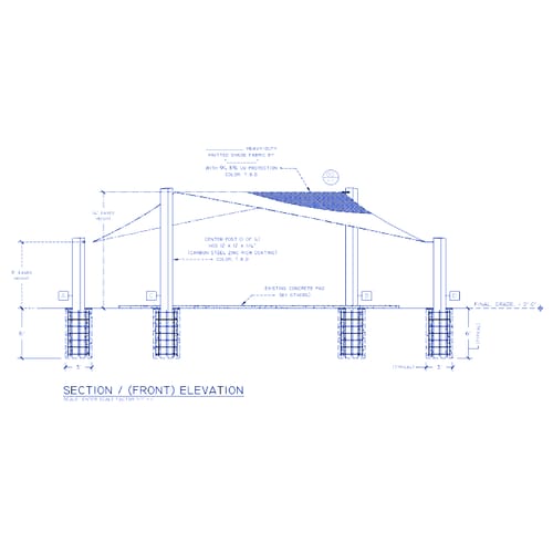 Hypar Sail Shade 30'x36'