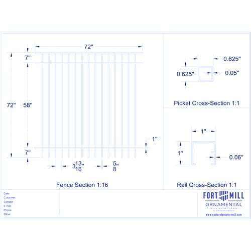 Aluminum Fence System - Belhaven (72" High, Black)
