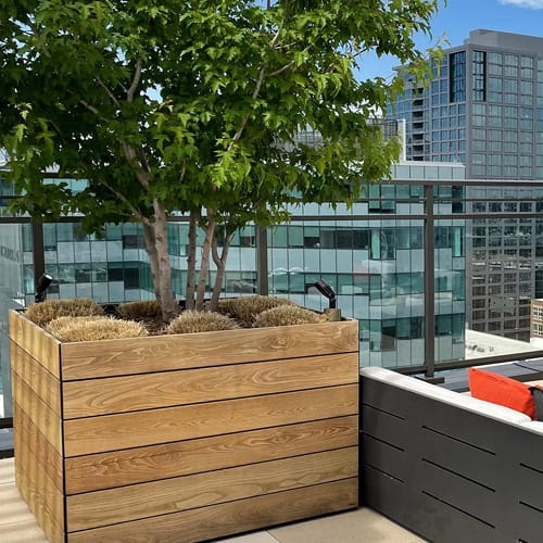 Boulevard Wood Planters