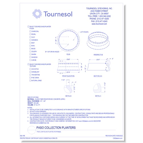 Paso Low Round Planter (PCP3740024)
