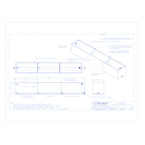 Bioretention Planter, Aluminum - Modular System (WFT-AL964848-MOD SYS)