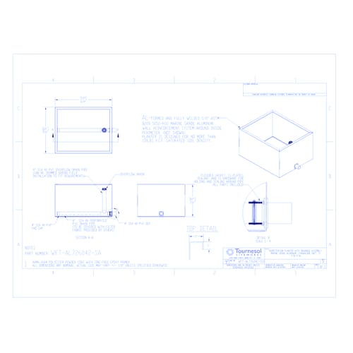 Bioretention Planter, Aluminum - Stand Alone Unit (WFT-AL726042-SUB)