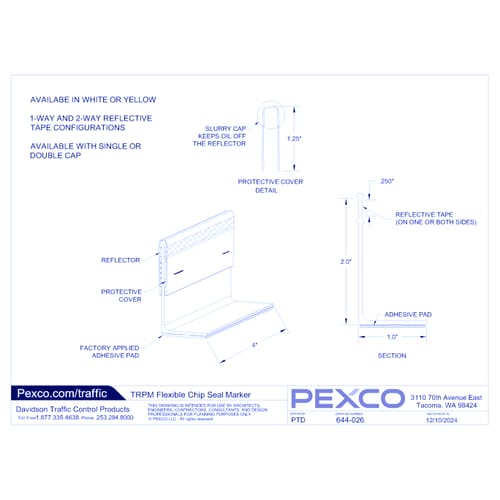 TRPM Flexible Chip Seal Markers: Specifications & Installation