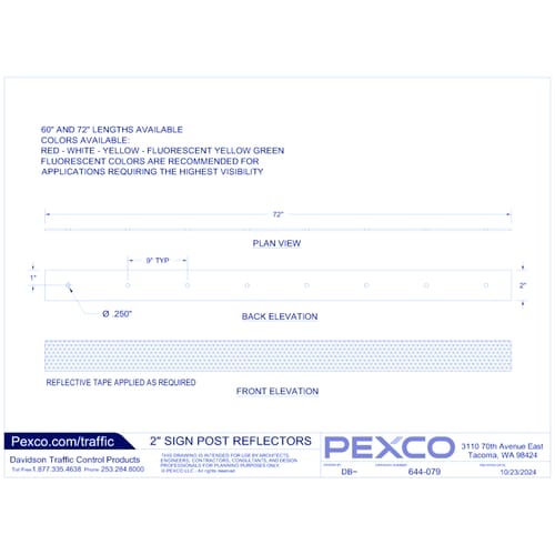Sign Post Reflectors: 2-Inch Sign Post Reflector