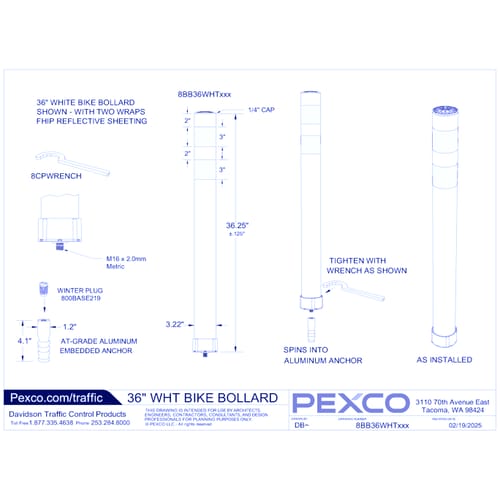 The Pexco Bike Bollard (BB): Spin-In Channelizer Post