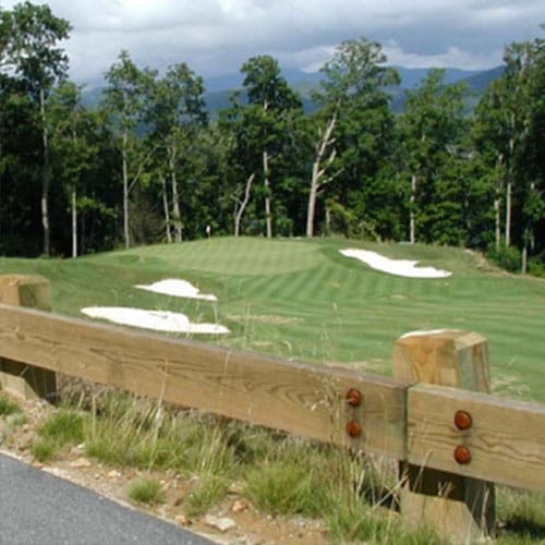 TimBarrier™: CartGuard™ Guardrail For Golf Cart Paths, Walkways & Parking Areas