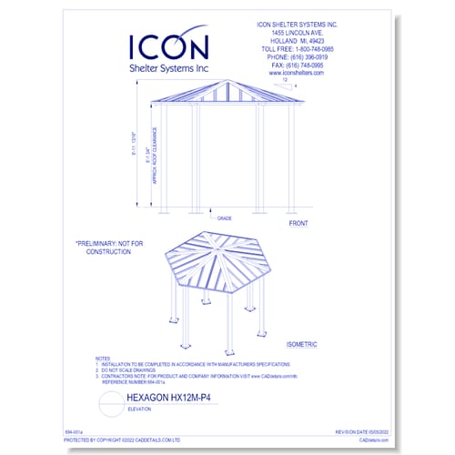 Hexagon HX12M-P4 - Elevation