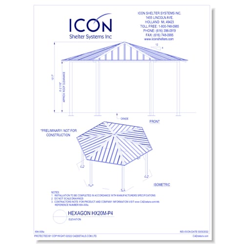 Hexagon HX20M-P4 - Elevation