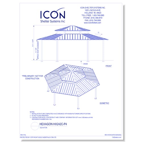 Hexagon HX28M2C-P4 - Elevation