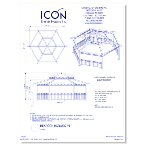Hexagon HX28M2C-ORN-P4 - Frame