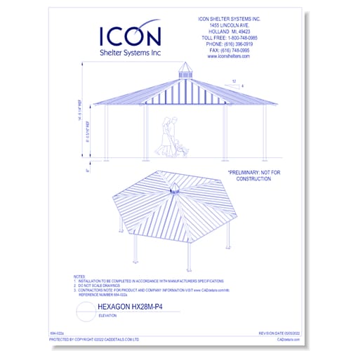 Hexagon HX28M-02-P4 - Elevation