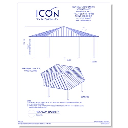 Hexagon HX28M-P4 - Elevation