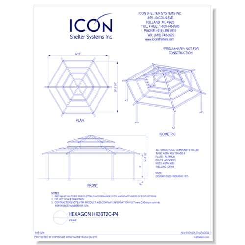 Hexagon HX36M2C-P4 - Frame