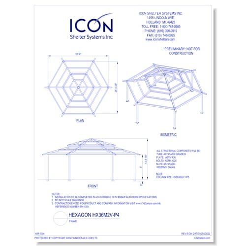 Hexagon HX36M2V-P4 - Frame
